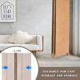 thumbnail image 6 of 4-Panel Room Dividers and Folding Privacy Screens Partition Walls for Bedroom Wooden Screen Divider Portable Freestanding Privacy Wall, Natural, 6 of 7