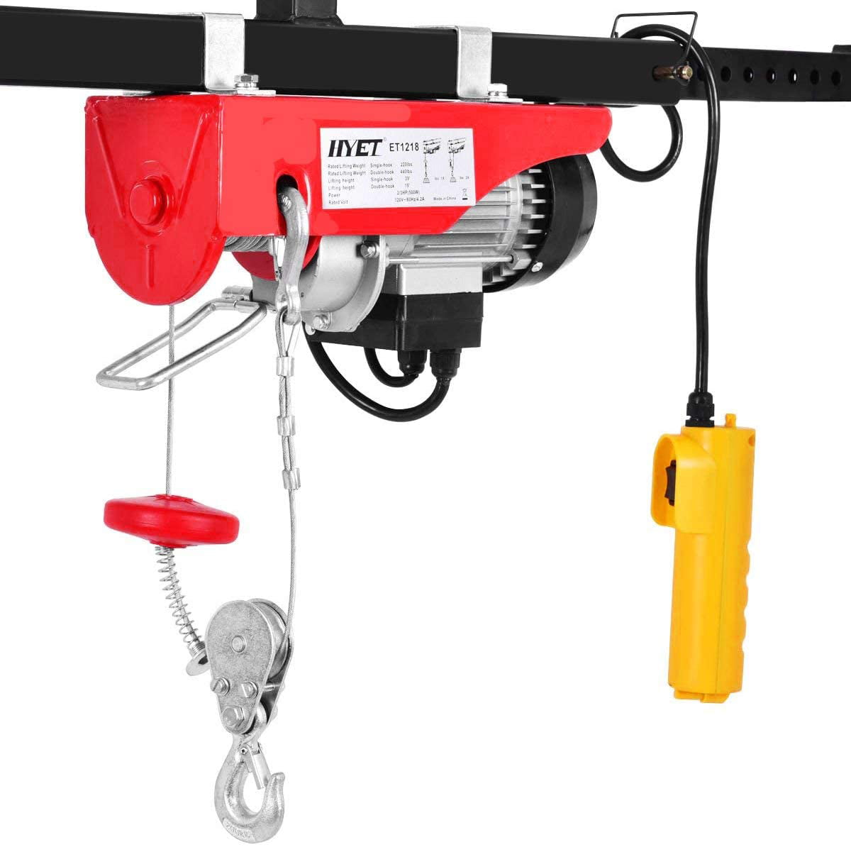 New 440LBS USA Standard UL Approved Electric Hoist with emergency button