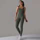 thumbnail image 1 of Camisetas sin mangas de una pieza para mujer, traje de Yoga liso sin costuras, pelele para gimnasio, mono acanalado, mono ajustado sin mangas, ropa de entrenamiento, 1 of 5