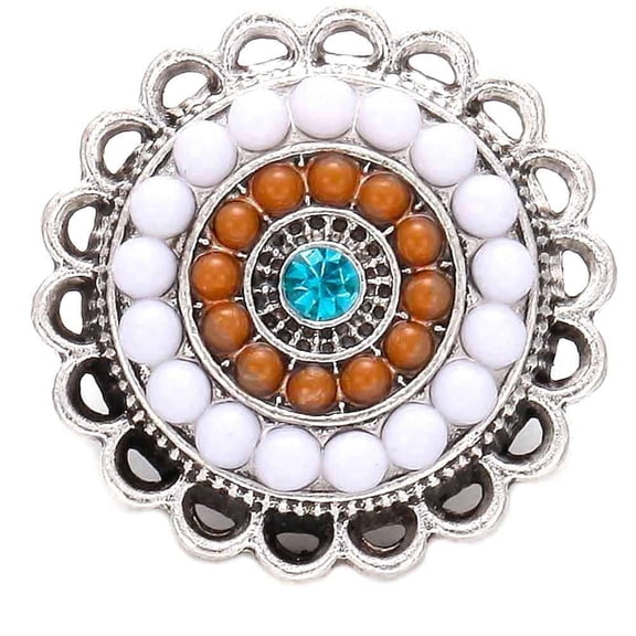 Vintage Bead Snap Jewelry Ginger Charm Button, For Interchangeable DIY Customizable Accessories