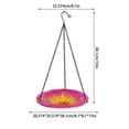 thumbnail image 2 of Yunuuuoa Glass Bird Feeder and Bath Outdoor Hanging Garden Decoration with Flower Bowl for Patio Yard Attract Wild Birds, 2 of 6