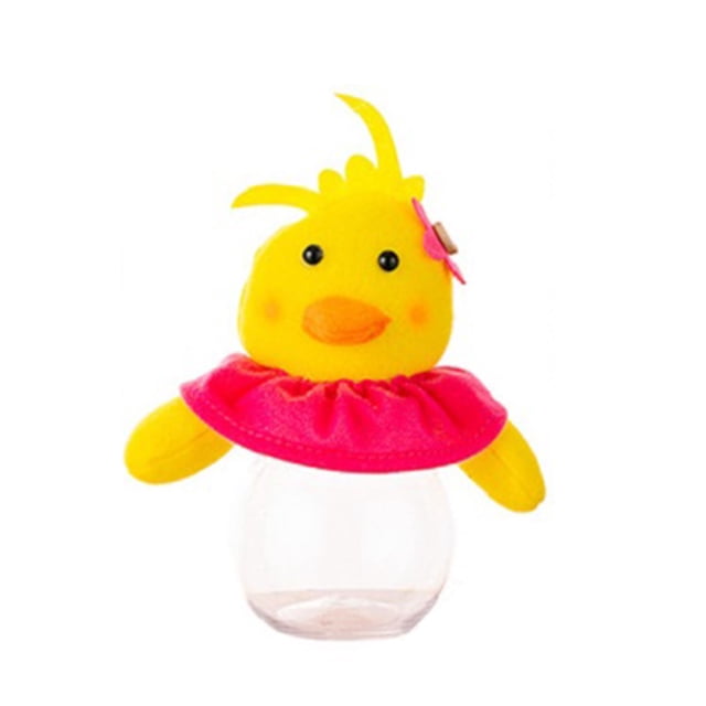 Diconna Easter Treat Boxes Bunny Candy Jar Long Ears Rabbit Box Clear Display Case Holiday Goody Cookies Biscuit Container