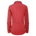 thumbnail image 7 of MixMatchy Women's Color Tencel Zip Up Snap Button Safari Military Anorak Utility Jacket with Pockets, 7 of 7
