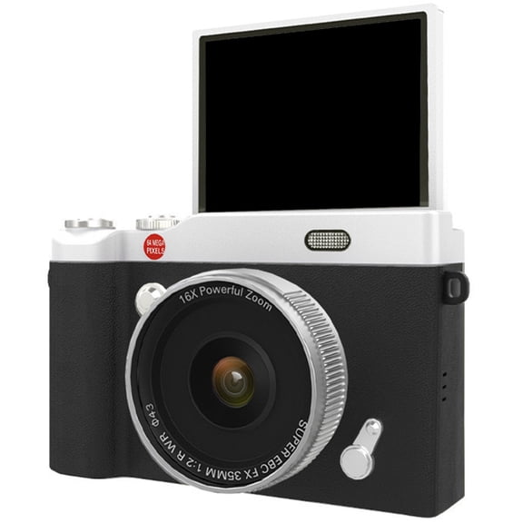 180 Degree Flip Screen Digital Camera Portable 64MP CMOS Sensors Photo Video Recording