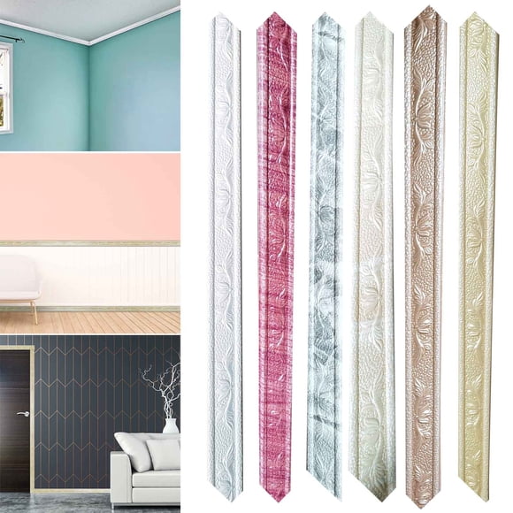Iumwxz Décoration de Chambre 1 Pce Bordure Murale Auto-Adhésive Tridimensionnelle (4cmx2.3m) Décoration Murale Maison Mousse Pe Pâques Magasinage en Ligne