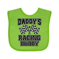 Inktastic Daddys Racing Buddy Car Flags Boys or Girls Baby Bib