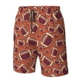 thumbnail image 5 of Kdxio American Football1 Pattern Mens Casual Shorts - Drawstring Summer Beach Sports Shorts for Men, 5 of 9