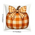 thumbnail image 3 of Moocorvic Fall Decor Pumpkin Throw Pillow Covers, Thanksgiving Harvest Orange Maple Leaf Decorations for Sofa Couch Bed 18 x 18 Inch, 3 of 8