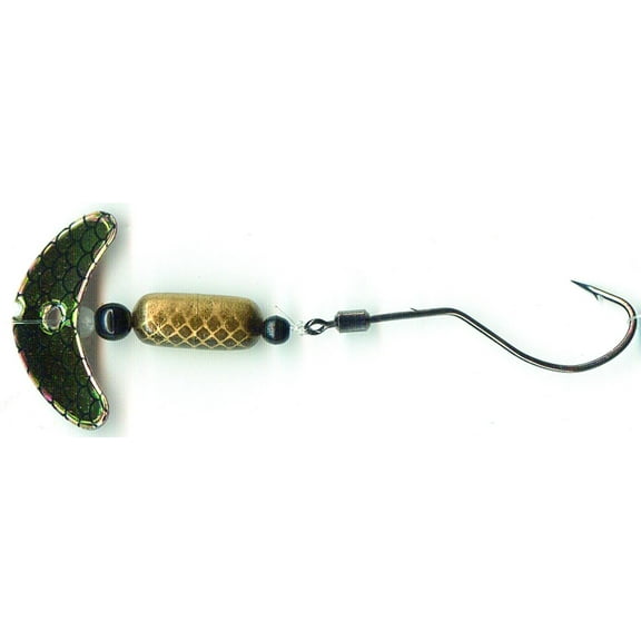 Mack's Lure Smile Blade Spindrift Walleye Gold Mirror Black Scale 1
