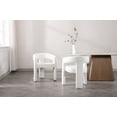 thumbnail image 5 of Guyou Modern Faux Leather Upholstered Dining Chair, Cute Barrel Side Armchair Kitchen Chair with Armrests and Back for Living Room Dining Room Bedroom, White, 5 of 9