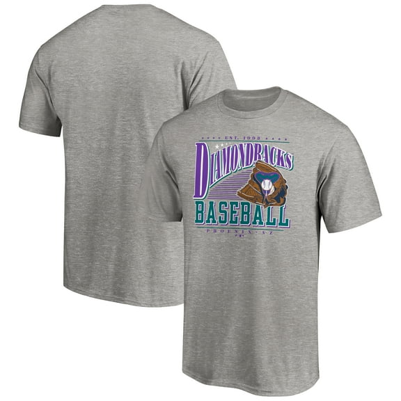 Men's Heather Gray Arizona Diamondbacks Cooperstown Collection Winning Time T-Shirt