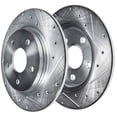 thumbnail image 5 of Detroit Axle - Rear Brake Kit for Acura 2013-2015 ILX 2006-2011 CSX 2006-2015 Honda Civic, Drilled and Slotted Disc Brakes Rotors Ceramic Brake Pads Replacement : 10.24" inch Rotors, 5 of 7