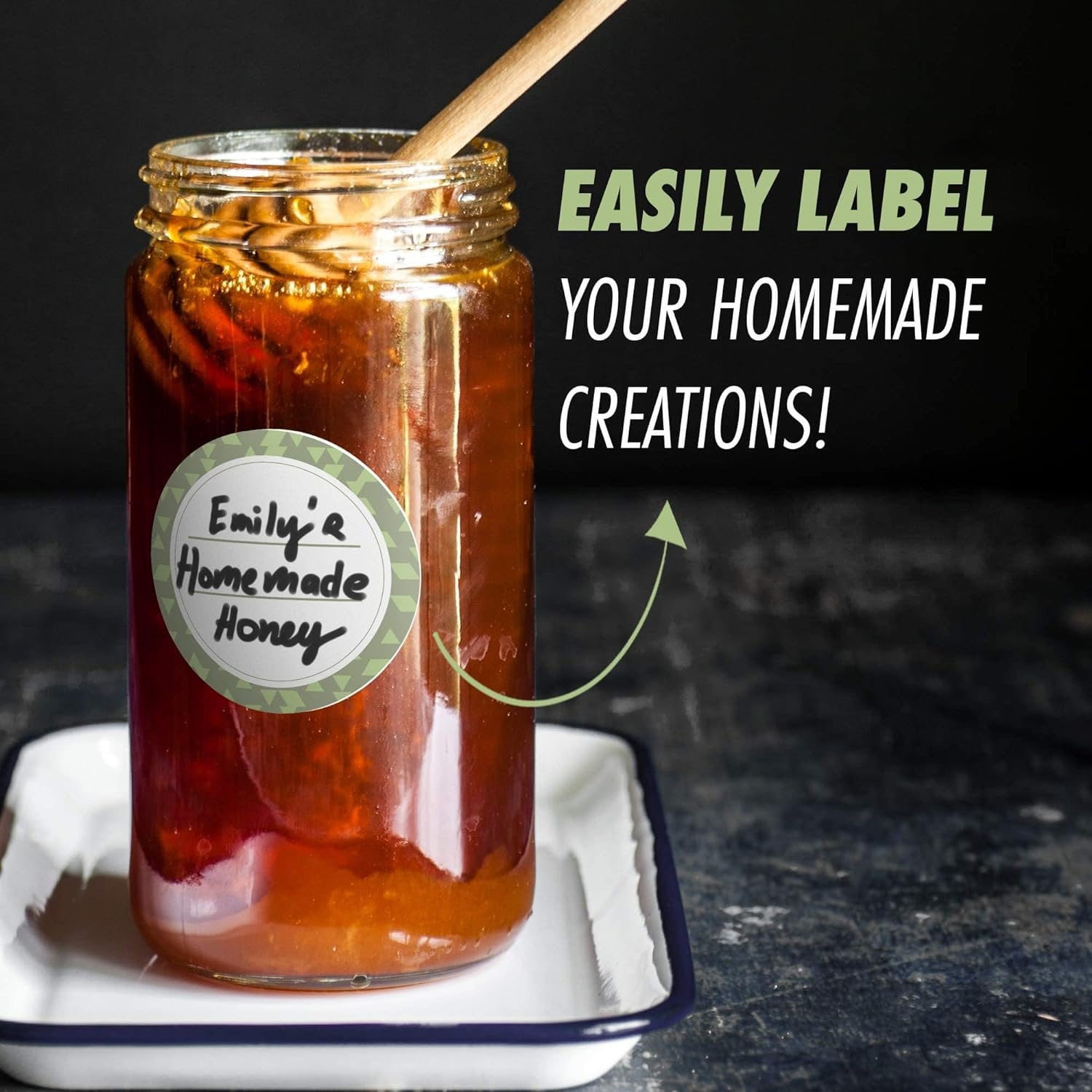 MESS Dissolvable Canning Labels for Jars  200 Artichoke Dissolvable Mason Jar Labels