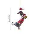 thumbnail image 3 of 1PC Christmas Dachshund Dog Tree Decorations,2024 Funny Dog Christmas Tree Ornament,2D Flat Acrylic Pendants Decor Gift for Holiday Car Rearview Mirror Backpacks Dog Lovers (8cm/3.15In), 3 of 6