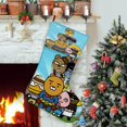 thumbnail image 1 of Kakao Friends Tema: Calcetines de Navidad, fino lino blanco para colgar en escaleras y chimenea, decoración navideña para el hogar, regalo de Navidad.54cm×38cm, 1 of 5