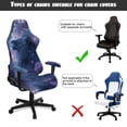 thumbnail image 5 of TSOVTHRID Lion Dahlia Floral Print Gaming Chair Cover Set of 4, Universal Computer Rotating Chair Covers Thick Gaming High Back Chair Slipcover with Armrest Cover for Daily Use, 5 of 7