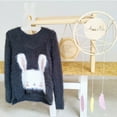 thumbnail image 3 of Cute Rabbit Wood Coat Hanger Rack Baby Kids Clothes Storage Hangers Home Organization White, 3 of 8