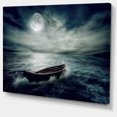 thumbnail image 2 of Boat Drifting Away After Storm - Seashore Canvas Art Print, 2 of 4