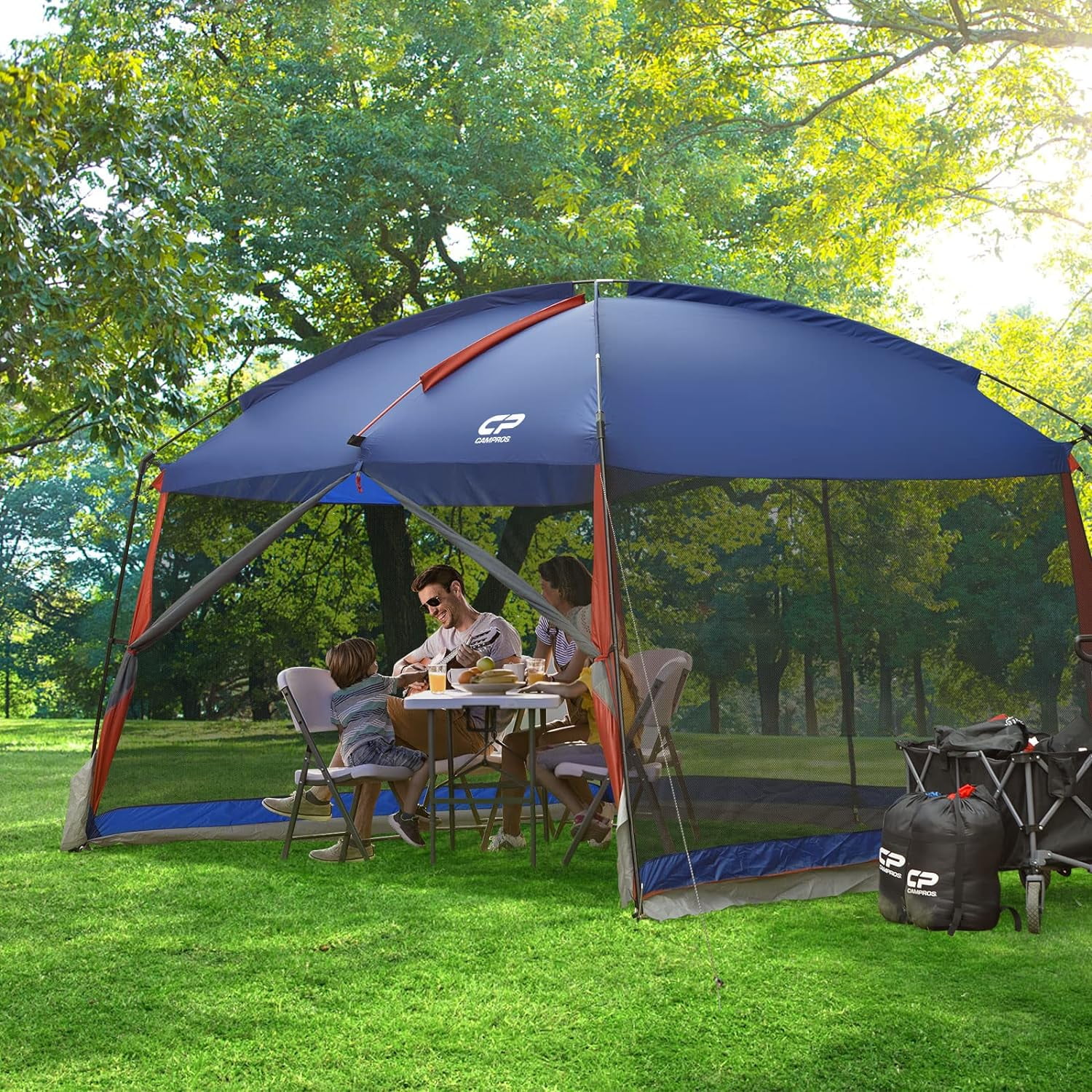 CAMPROS Screen House Room Camping Tent 12 x 10 Ft Canopy Tent Screen Shelter Gazebos Outdoor