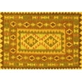 thumbnail image 1 of Ahgly Company Machine Washable Indoor Rectangle Persian Yellow Traditional Area Rugs, 5' x 8', 1 of 4
