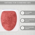 thumbnail image 4 of HOME WEAVERS Waterford Collection Cotton Toilet Lid Cover, 18" x 18", Coral, 4 of 9