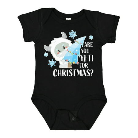 

Inktastic Are You Yeti for Christmas with Yeti Holding Christmas Tree Gift Baby Boy or Baby Girl Bodysuit