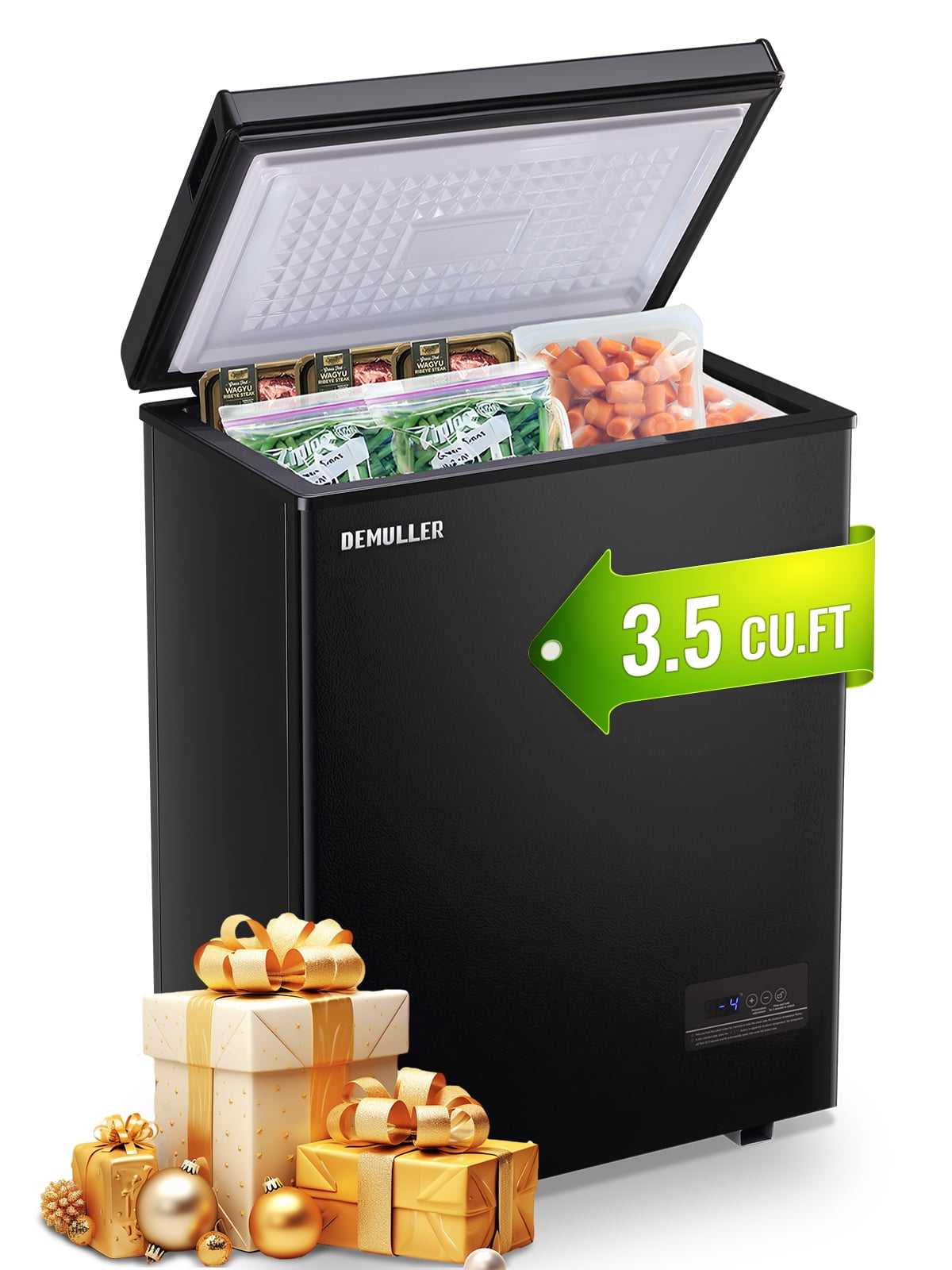fuwaroページ TABU 5.0 Cu ft Chest Freezer, Top Open Door, Black, Garage Ready