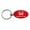 Red, variant on Honda Ridgeline Oval Key Ring (Black)