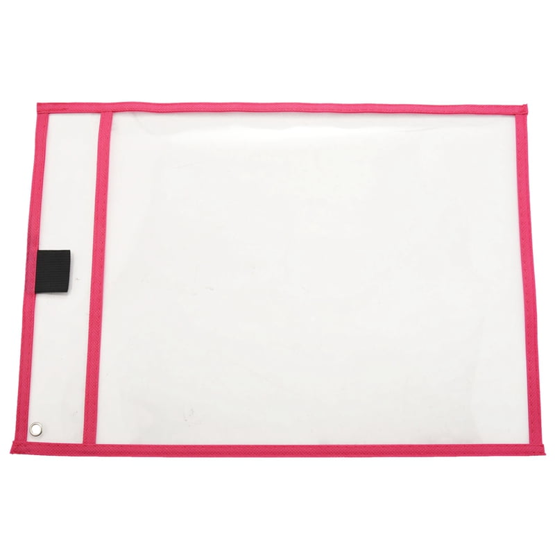 Reusable Dry Erase Pocket Sleeves with Marker Holder (12 Pack