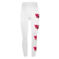 thumbnail image 3 of Feancey Workout Leggings for Women Valentines Day Novelty Printed High Waisted Yoga Tights Full Length Casual High Waist Tummy Control Running Pants White S, 3 of 7