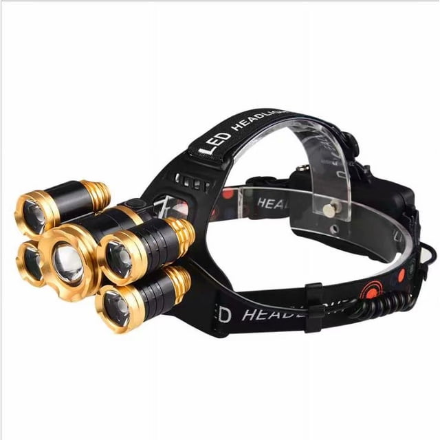Linterna potente para exteriores, linterna recargable, luz de pesca nocturna, faro de avión con zoom Rojo Verde