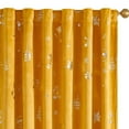thumbnail image 6 of CURTAINKING Christmas Velvet Blackout Curtains 96 inches Length Rod Pocket Window Curtains Holiday Decor for Bedroom Living Room Silver Foil on Yellow, 6 of 8