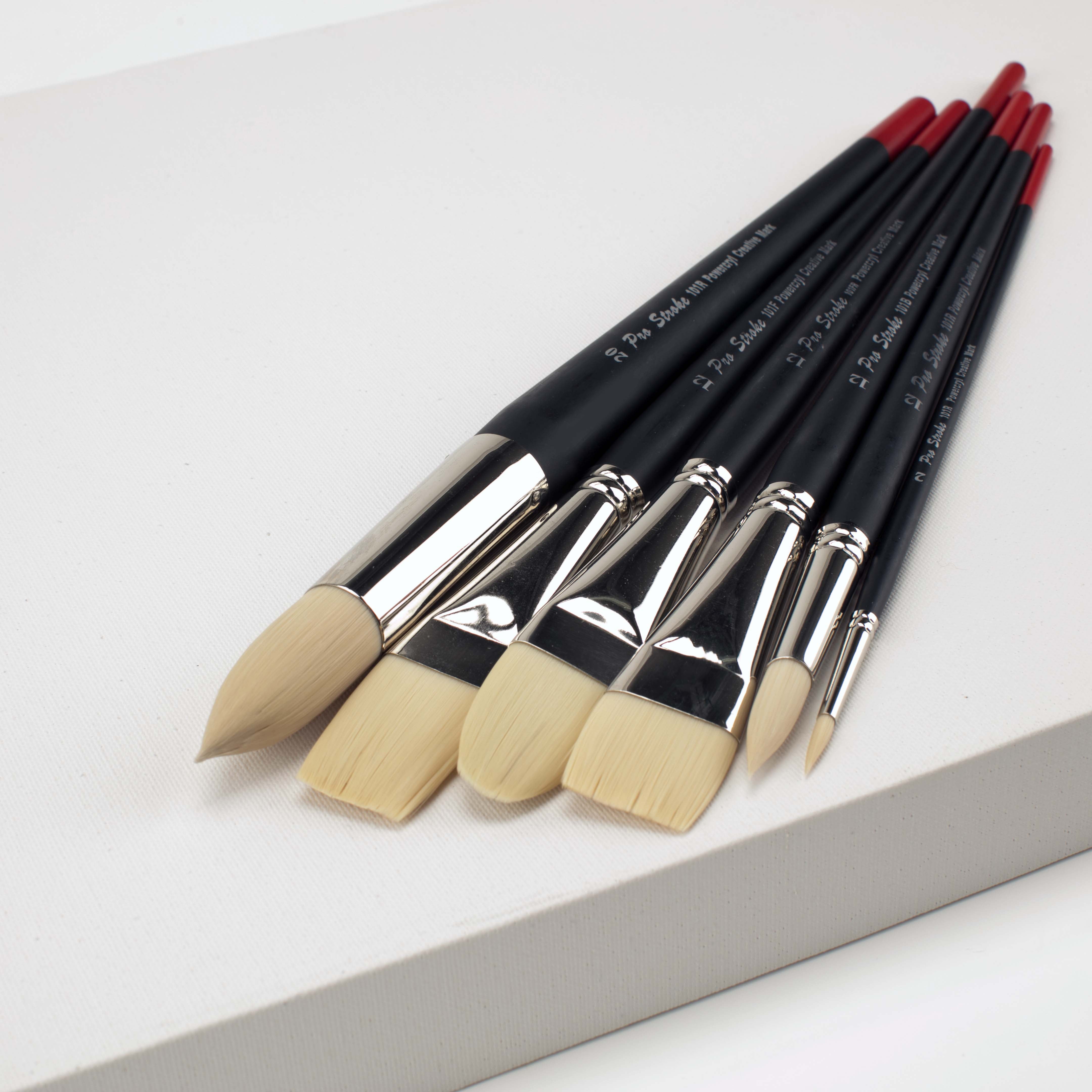 Creative Mark Pro Stroke Powercryl Ultimate Acrylic Paint Brushes - Bulk Set of 180, Artist Paint Brushes, 3 Diameters of Synthetic Hair Filament for Heavy Acrylics, Water Soluble Oils, and More