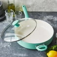 thumbnail image 3 of GreenPan Rio Ceramic Nonstick 5-Quart Sauté Pan with Lid | Turquoise, 3 of 8