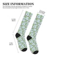 thumbnail image 4 of Rateoe Cute Floral Frog Compression Socks for Women and Men 20-30mmHg-Circulation Support Socks Knee High Nurse Pregnant Running Medical and Travel Athletic, 4 of 7