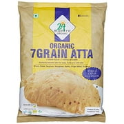 Organic 7 Grain Atta 1Kg/2.2 lb (Wheat, Pearl Millet, Sorghum, Green Mungbean, Barley, Ragi, Soybean) - 24 Mantra Organic