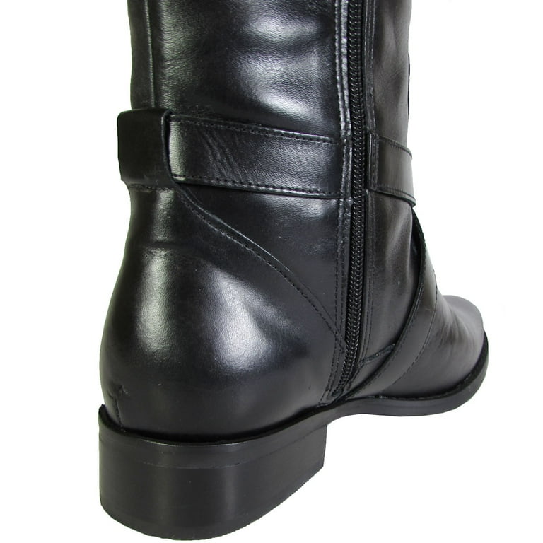 STEVEN by Steve Madden Women's Sydnee Wide Calf Motorcycle Boot