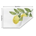 thumbnail image 3 of XMXT 1 Pcs Woven Placemats, Three Watercolor Lemons Stain Resistant Anti-Skid Placemat for Kitchen Table, 12 x 18 inches, 3 of 6
