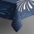 thumbnail image 3 of Blue Star Rectangle Tablecloth 60x84 Inch, Water Resistant Vinyl Washable Seasonal Table Cover for Independence Day Holiday Party Picnic Dinner Decor, 3 of 5