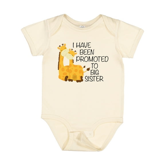 Inktastic I Have Been Promoted to Big Sister Girls Baby Bodysuit