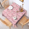 thumbnail image 4 of 60x60 Inch Waterproof Square Tablecloth, Thickened Polyester Table Cover for Dining & Parties, Floral Print, 4 of 6