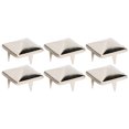 thumbnail image 4 of 100 Pcs Rivets, Rivets Carrés Pyramide Punk pour Bracelets, Vêtements, Sac à Main Rivet en Cuir Rivet Punk avec 4 Clous en Métal, 4 of 7
