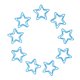 thumbnail image 2 of 100 clips de papel en forma de estrella, proceso de chapado, clips de papel metálicos prácticos a prueba de herrumbre para oficina, color azul, 2 of 12