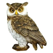 Owl Statue Home Decor Accents,Small owl Figurine for Living Room Bedroom Office Decoration - Side 12x9x14.5cm