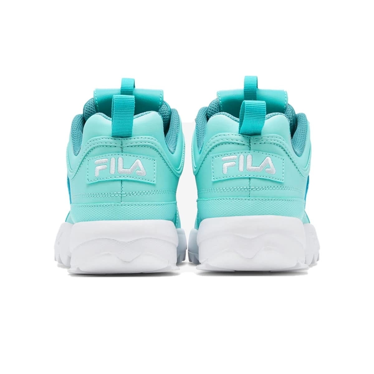 FILA Women s Disruptor II Premium Sneaker Blue Tint Turquoise Tonic White 5XM01763 425