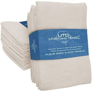Utopia Kitchen Flour Sack Tea Towels 24 Pack, 28 x 28 Ring Spun 100%  Cotton