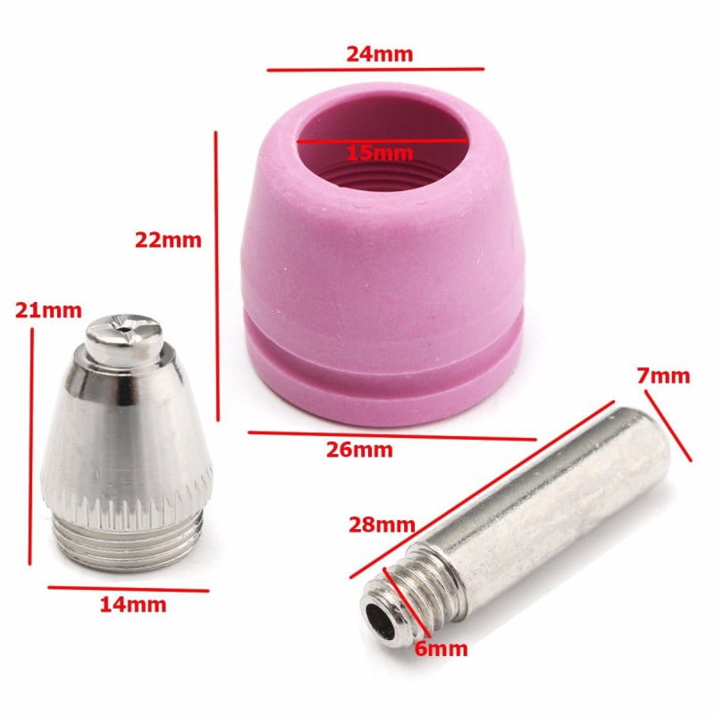 40pcs Nozzles Electrodes Cup Consumable For Lotos Plasma Cutter LTP5000D LTP6000