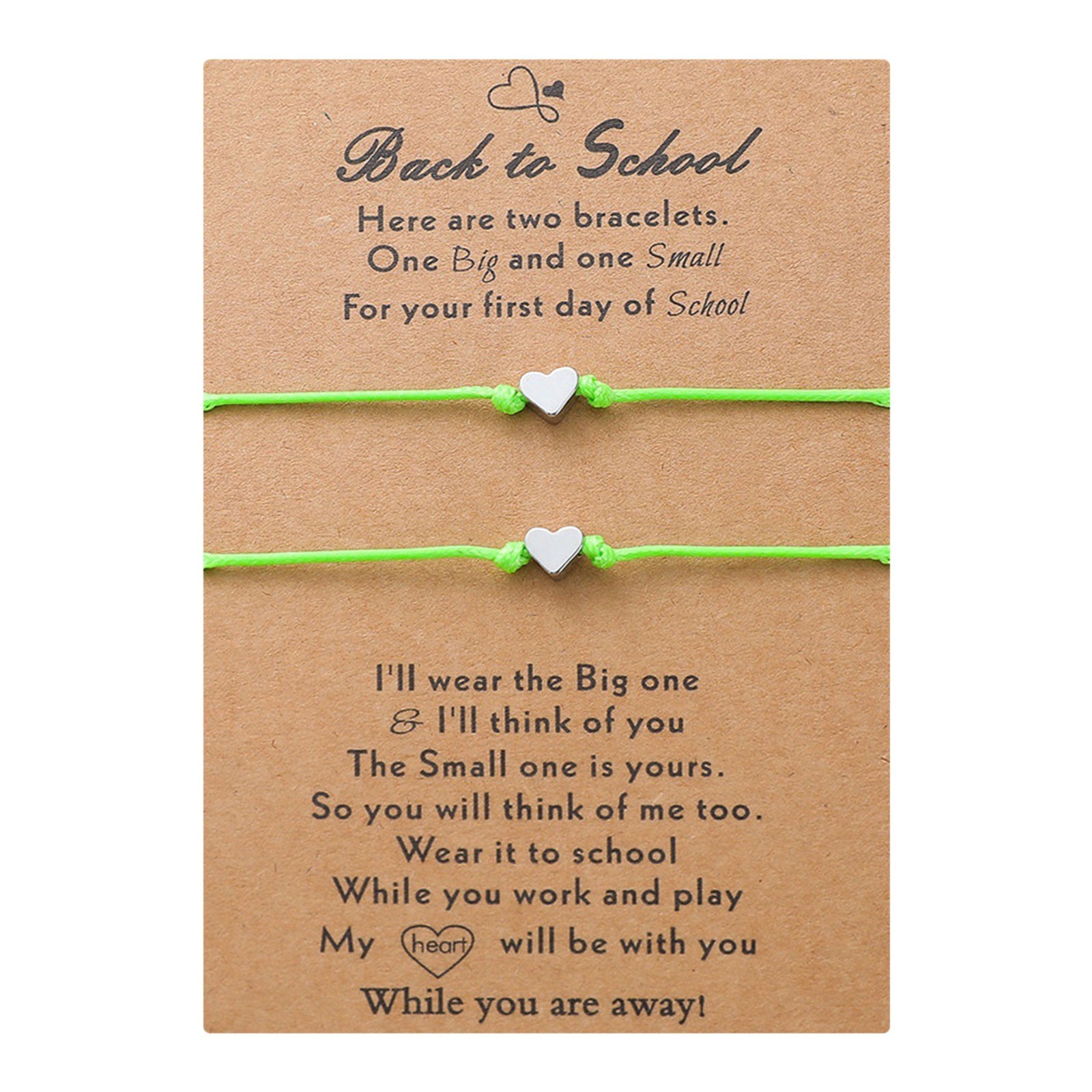 Bracelets Mère Et Fille BelleVive - Cœur Assortis, Acier Inoxydable, Réglables, Pour Rentrée Scolaire Ou Cadeau Sentimental