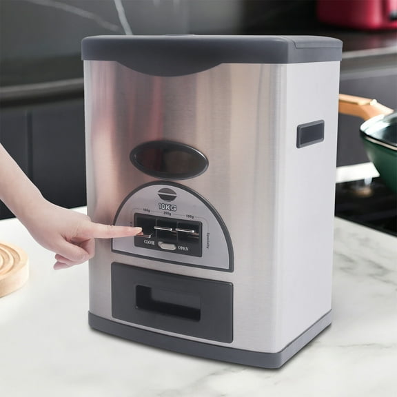 Miumaeov 10kg/22Lbs Automatic Rice Dispenser Large Grain Food Container Storage Box