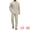 Light Gray, variant on DARING DIVA Men's 2-Piece Linen Long Sleeve Beach Sets Shirt and Pants M White